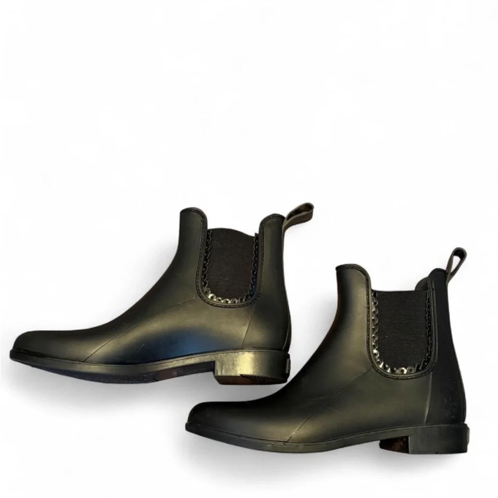 Jack Rogers Black Chelsea Ankle Rain Boots size 7